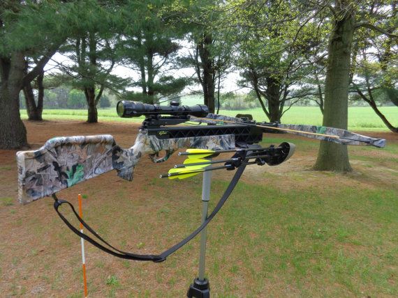 mount your crossbow on a stand before setting the scope